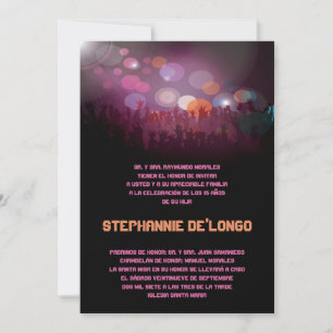 5 x 7 Band Quinceanera Birthday-inbjudan för spans Inbjudningar