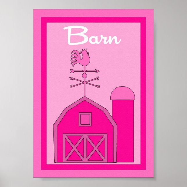 5 X 7 Barn Yard Girls Wall Art Poster (Framsidan)
