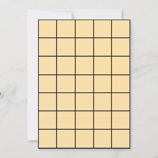 5 x 7 Beige Papper Gridmap Inbjudningar (Framsida)