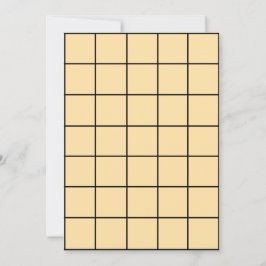 5 x 7 Beige Papper Gridmap Inbjudningar
