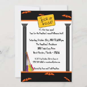 5 x 7-beställning eller beställning av Halloween f Inbjudningar