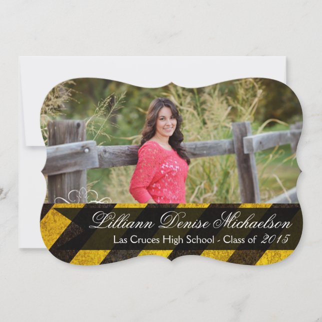 5 x 7 Bio  Crime Scene Tap Senior Notification Meddelande (Framsida)