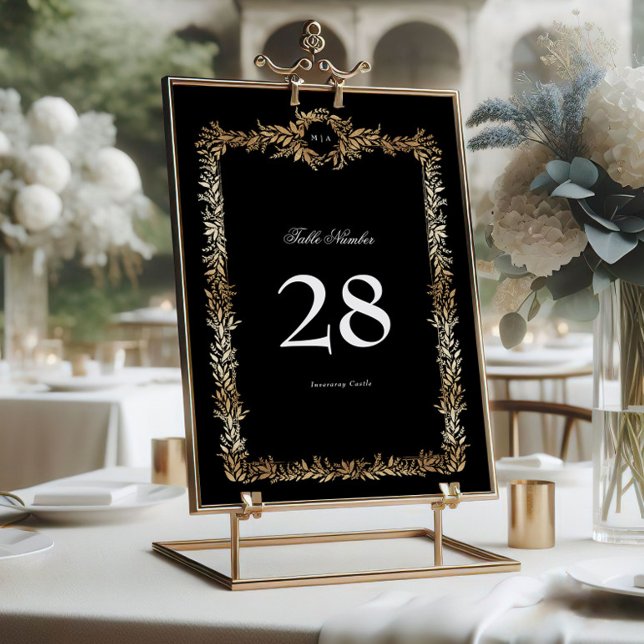 5 x 7 Bordsnummer med utandning av svart Guld (Skapare uppladdad)