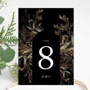 5 x 7 Bordsnumret Eucalyptus Guld Black Arch