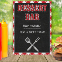 5 x 7 BQ Birthday Dessert Pub Bord-tecken Poster