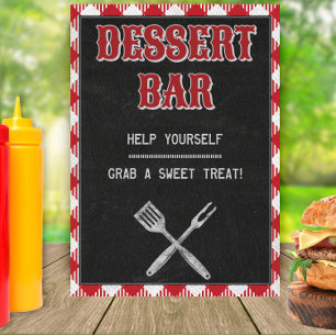 5 x 7 BQ Birthday Dessert Pub Bord-tecken Poster