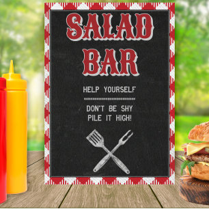 5 x 7 BQ Birthday Salad Pub Bord-tecken Poster