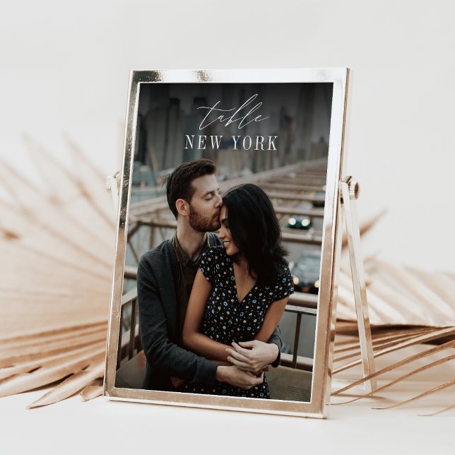 5 x 7 Bröllop resmål - fotkort för Bord Inbjudningar (Skapare uppladdad)