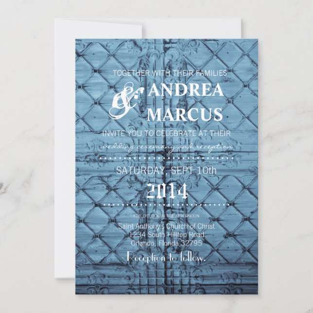 5 x 7 Bröllopsinbjudan, höjdgräns för höjdpunkter  Inbjudningar (Framsida)