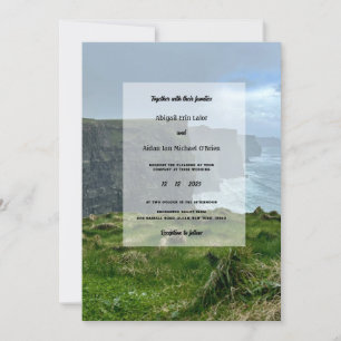 5 x 7 Cliffs of Moher Ireland Bröllop Inbjudningar