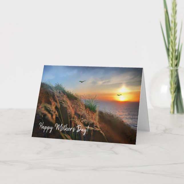 5 x 7 Cornish sunset Mor's Day Card Kort (Framsida)