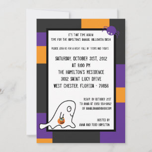 5 x 7 Cute Creatures Halloween fest-inbjudan Inbjudningar