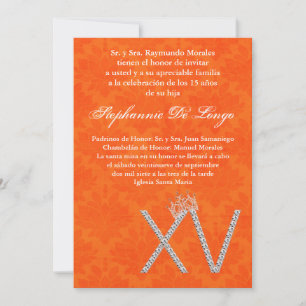 5 x 7 Diamond Topaz Quinceanera Birthday-inbjudan Inbjudningar