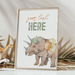 5 x 7 Dinosaur-redigerbart kort