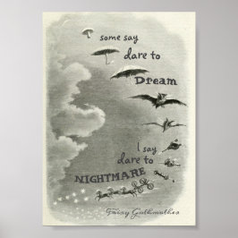 5 x 7 Fairy Gothmor Dare to Nightmare print Poster