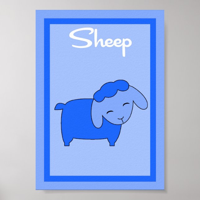 5 x 7 Fårburna parkettstreck Poster (Framsidan)