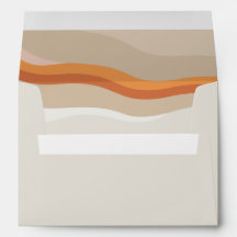 5 x 7 Funky Retro Orange Peach Desert Disco Bröllo