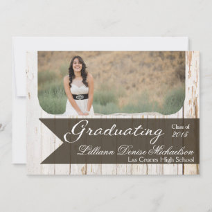 5 x 7 Gamla Vita Barn Wood Weathe Senior Notice Meddelande