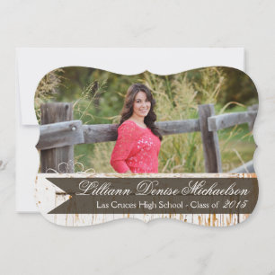 5 x 7 Gamla Vita Barn Wood Weathe Senior Notice Meddelande