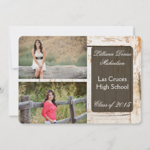 5 x 7 Gamla Vita Barn Wood Weathe Senior Notice Meddelande
