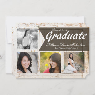 5 x 7 Gamla Vita Barn Wood Weathe Senior Notice Meddelande