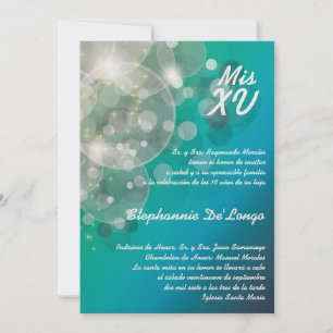 5 x 7 Glitz Glimmer Quinceanera Birthday-inbjudan Inbjudningar