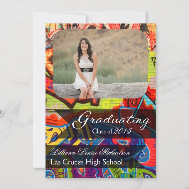 5 x 7 Graffiti Paint Luft Brush Senior-meddelande Meddelande (Framsida)