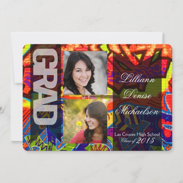 5 x 7 Graffiti Paint Luft Brush Senior-meddelande Meddelande (Framsida)