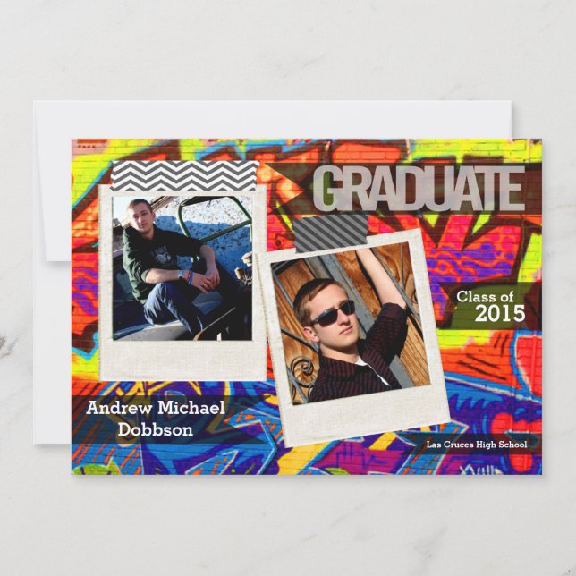 5 x 7 Graffiti Paint Luft Brush Senior-meddelande Meddelande (Framsida)