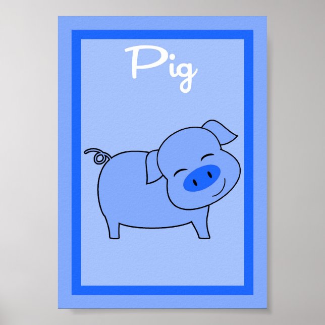 5 x 7 Gris Barn Yard Boys Wall Art Poster (Framsidan)
