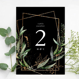 5 x 7 Guld Eucalyptus Black Premium Bordsnummer