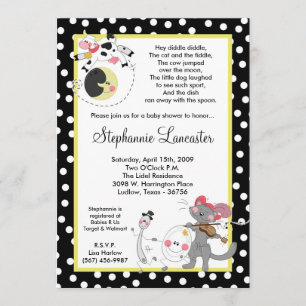 5 x 7 Hej Diddle Didd Nursery Baby Shower-inbjudan Inbjudningar