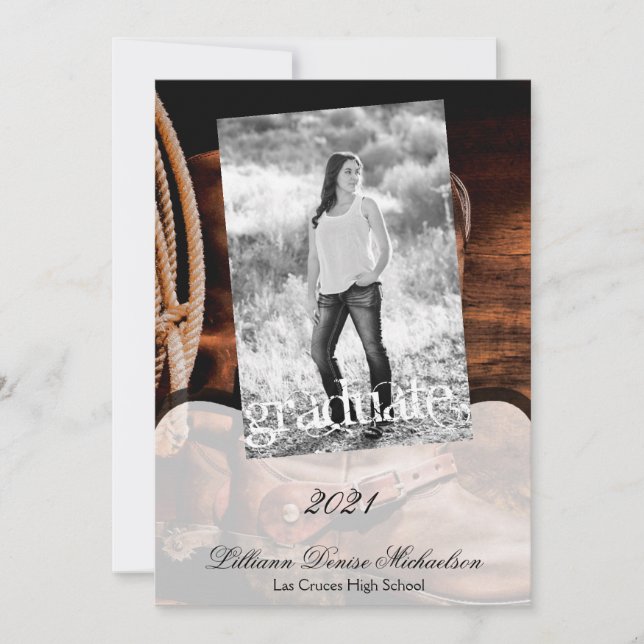 5 x 7 Högre kungörelse CowboyBoots Barn Wood Rus Meddelande (Framsida)