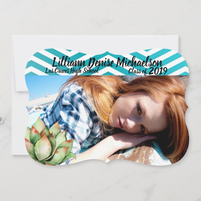 5 x 7 Högre kunnande Boho Cacti Cactus Succulen Meddelande (Framsida)