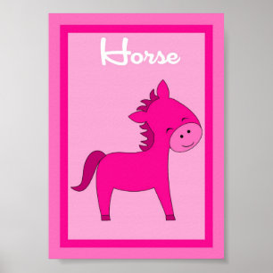 5 X 7 Horse Barn Yard Girls Wall Art Poster
