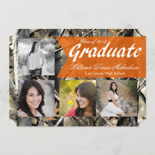 5 x 7 Hunters Camo Camouflage Senior-meddelande Meddelande