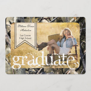 5 x 7 Hunters Camo Camouflage Senior-meddelande Meddelande