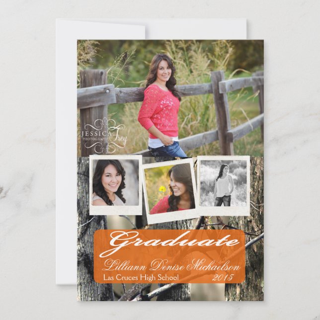 5 x 7 Hunters Camo Camouflage Wo Senior-meddelande Meddelande (Framsida)