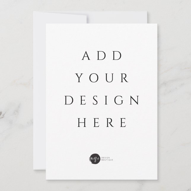 5" x 7" Inbjudan / Meny / Platt Kort (Framsida)