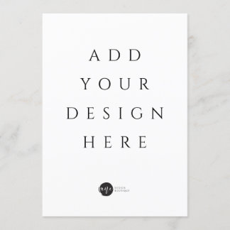 5" x 7" Inbjudan / Meny / Platt Kort