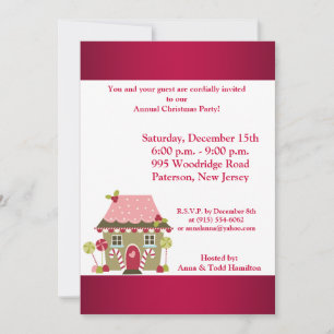 5 x 7-inbjudan till Candy Land House Inbjudningar