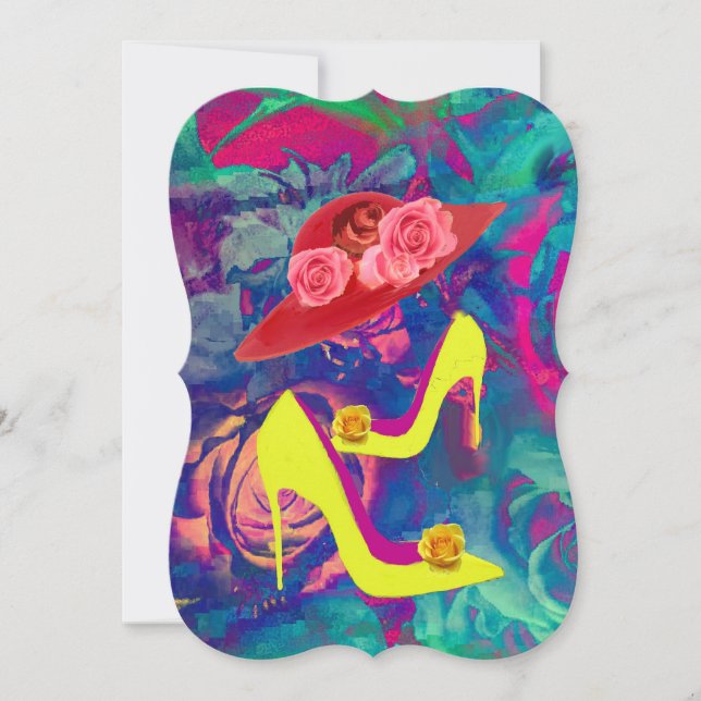 5 x 7 inbjudningshylsor och hatt inbjudningar (Framsida)