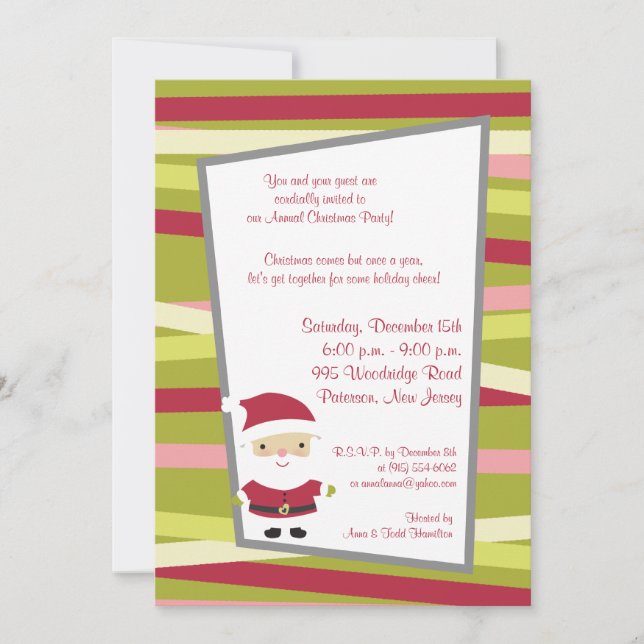 5 x 7 Jolly St.Nick-inbjudan Inbjudningar (Framsida)