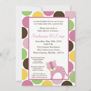 5 x 7 Jungle Queen Tiger Baby Shower-inbjudan Inbjudningar