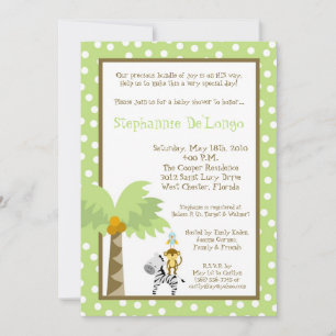 5 x 7 Jungle Safari Animal Baby Shower-inbjudan Inbjudningar