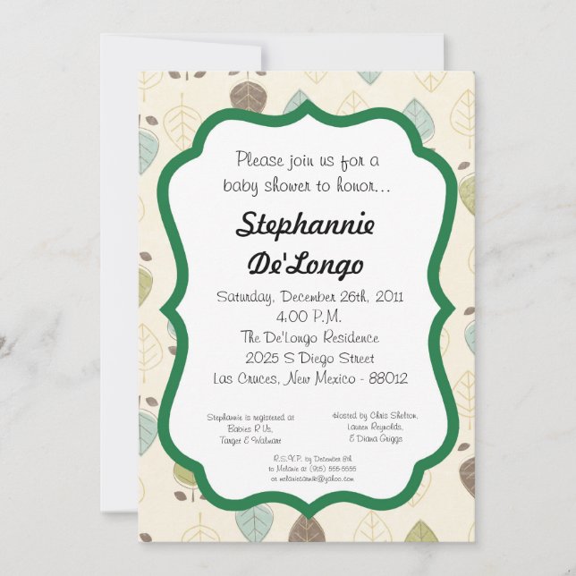 5 x 7 Jungle Safari Zoo Baby Shower-inbjudan Inbjudningar (Framsida)