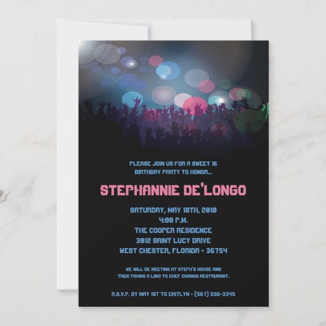 5 x 7 konsertband är svensk 16-dagars inbjudan (Framsida)