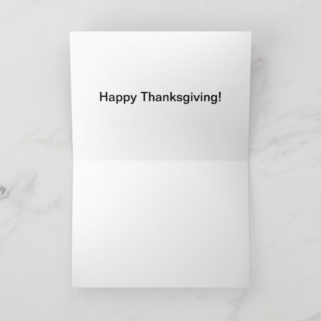 5 x 7-kort för kalkonkalkon i Happy thanksgiving Tack Kort (Inuti)