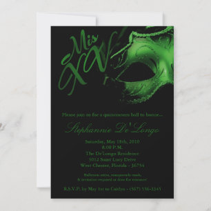 5 x 7 Masqueramask 15 Quinceanera Boll-inbjudan Inbjudningar