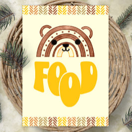 5 x 7 Mat Station Boho Woodland Bear Birthday Poster